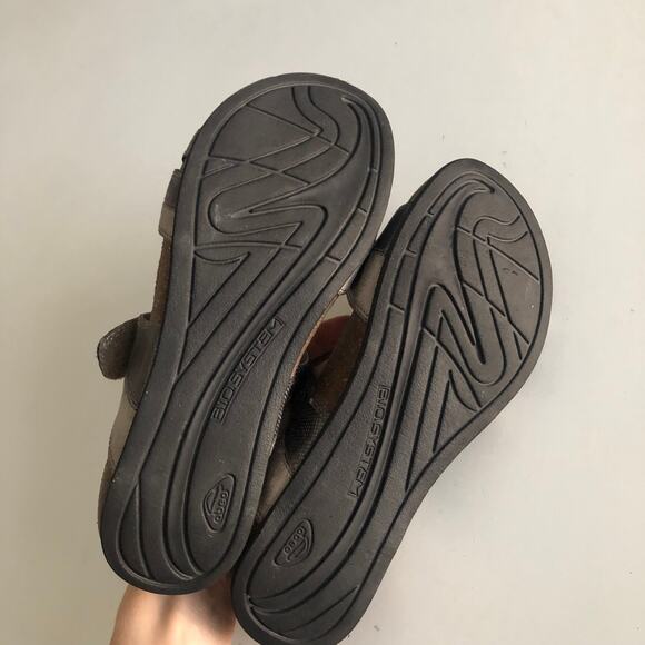 Abeo 'Barbara' Women's 8 NARROW Pewter Comfort Sandal Cork Footbed Walking - Picture 7 of 9